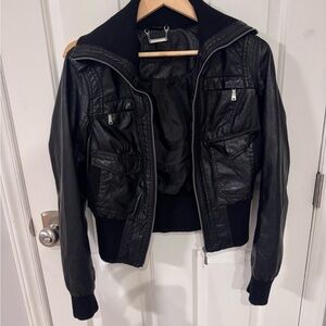 Stylish Black Leather Jacket for Women